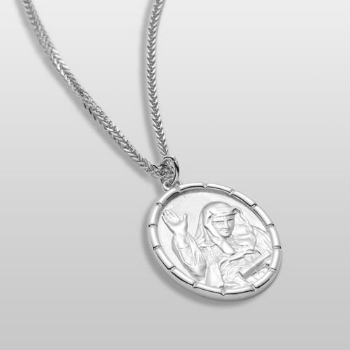 Baldwin IV pendant necklace in sterling silver – Crusader King of Jerusalem medieval jewellery