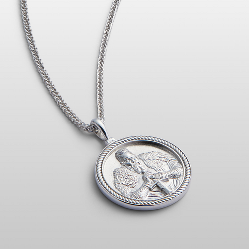 Ragnar Lothbrok silver pendant necklace – Viking warrior jewellery inspired by Norse legend